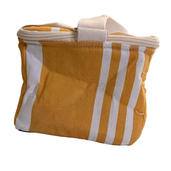 Business and Pleasure The Holiday Cooler Bag FFF Yellow Stripe Lunch - Picture 10 of 15